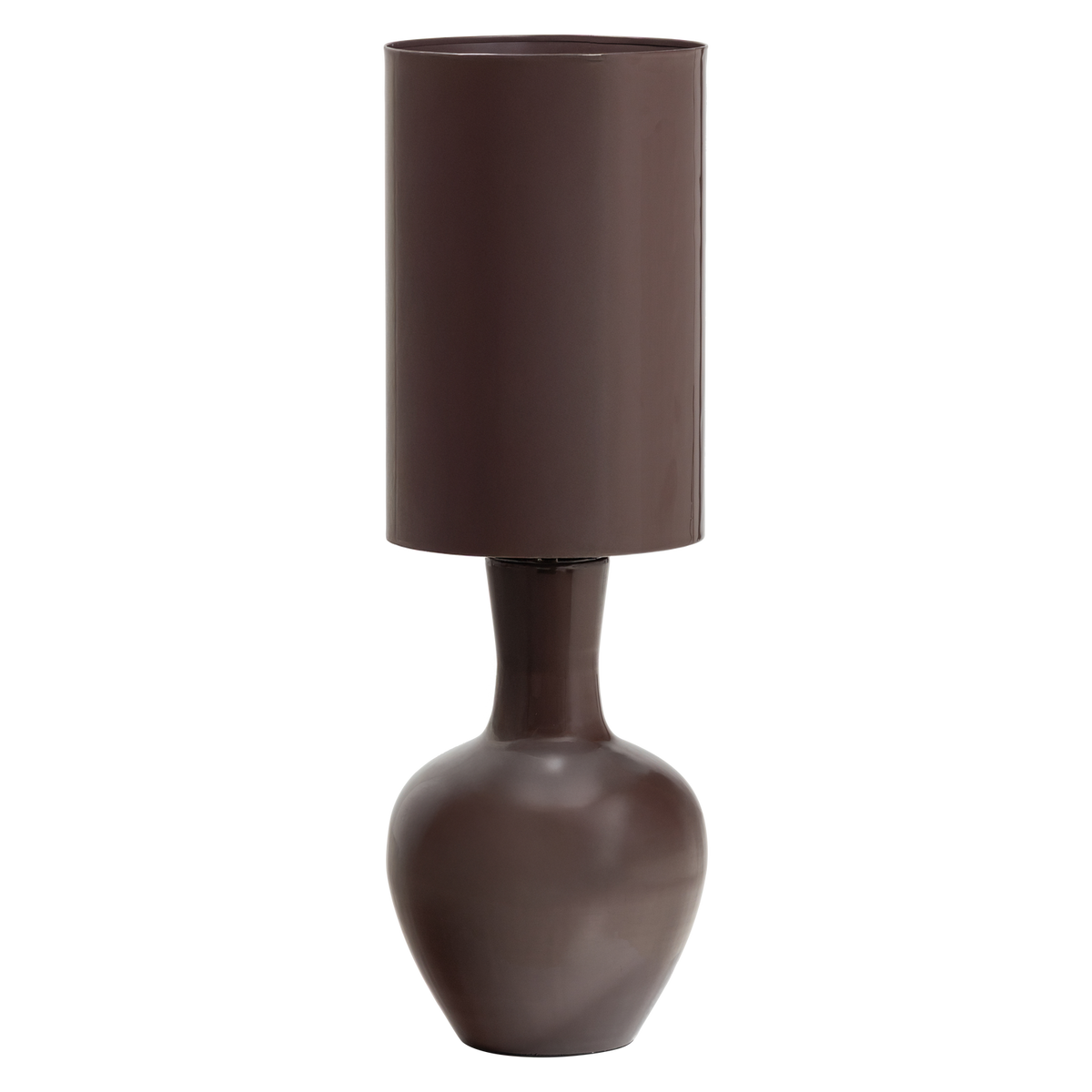 Woood | Tafellamp Loa XL metaal hoogglans bruin