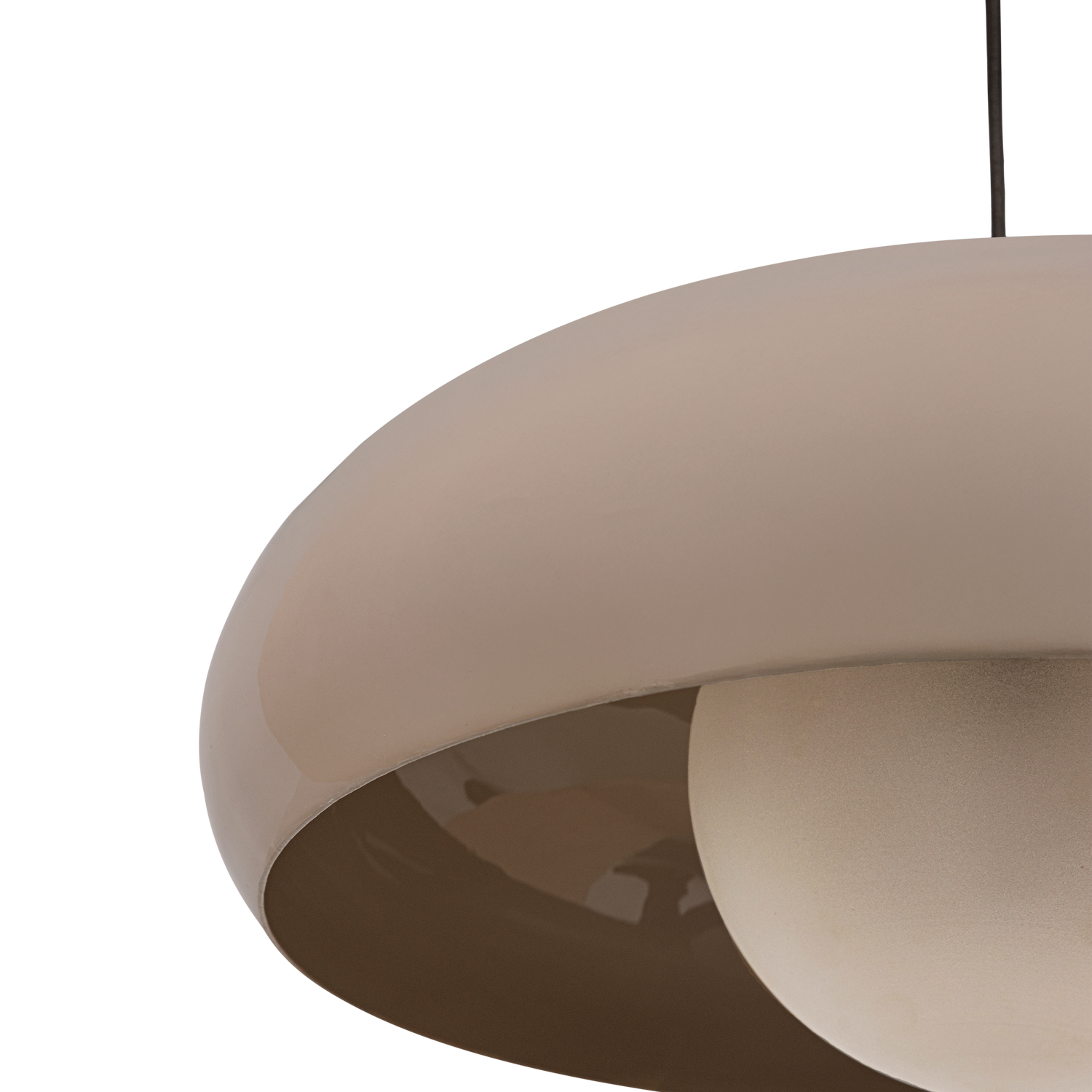Woood | Hanglamp Tivo rond metaal hoogglans zand