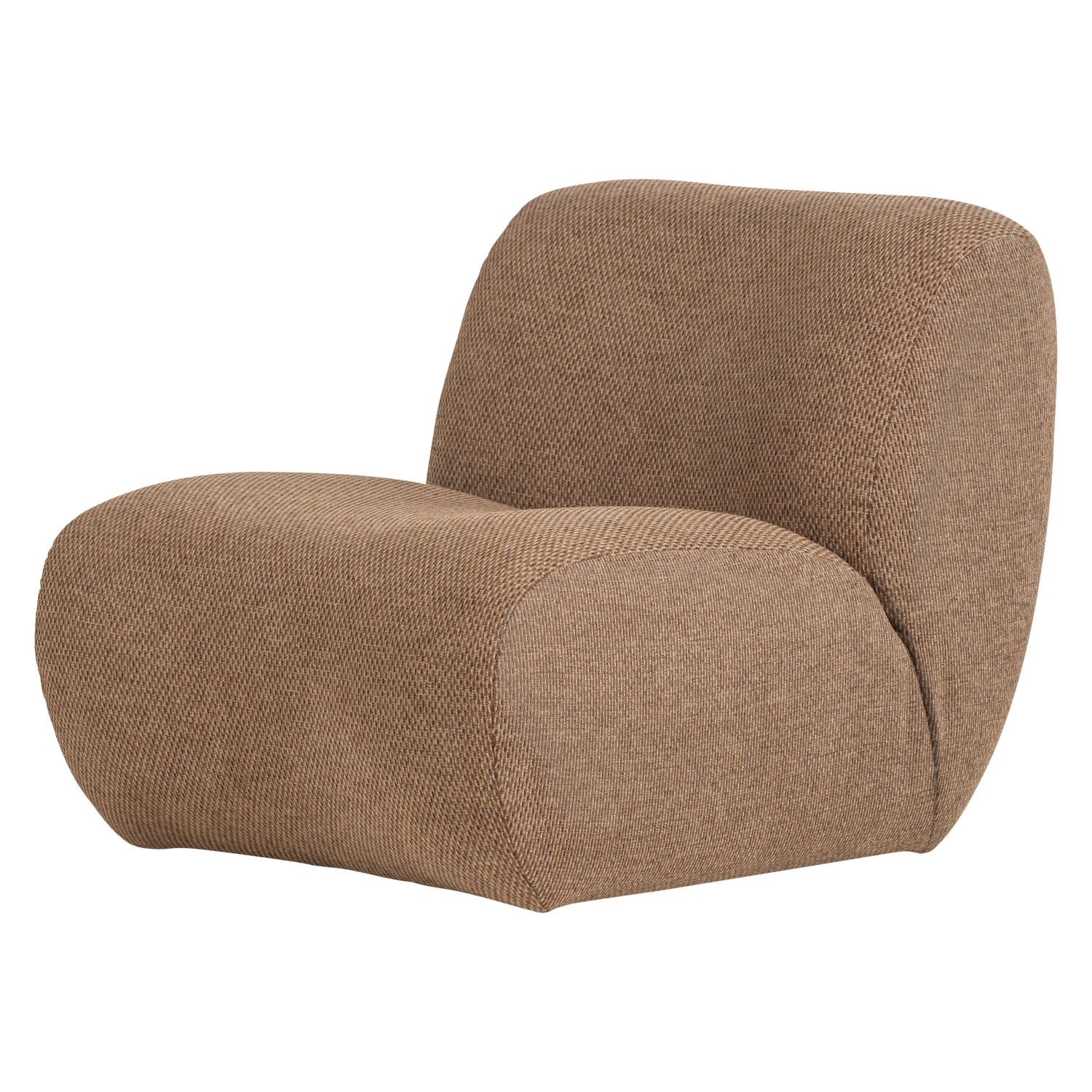 Woood | Fauteuil Nomu grove chenille lichtbruin