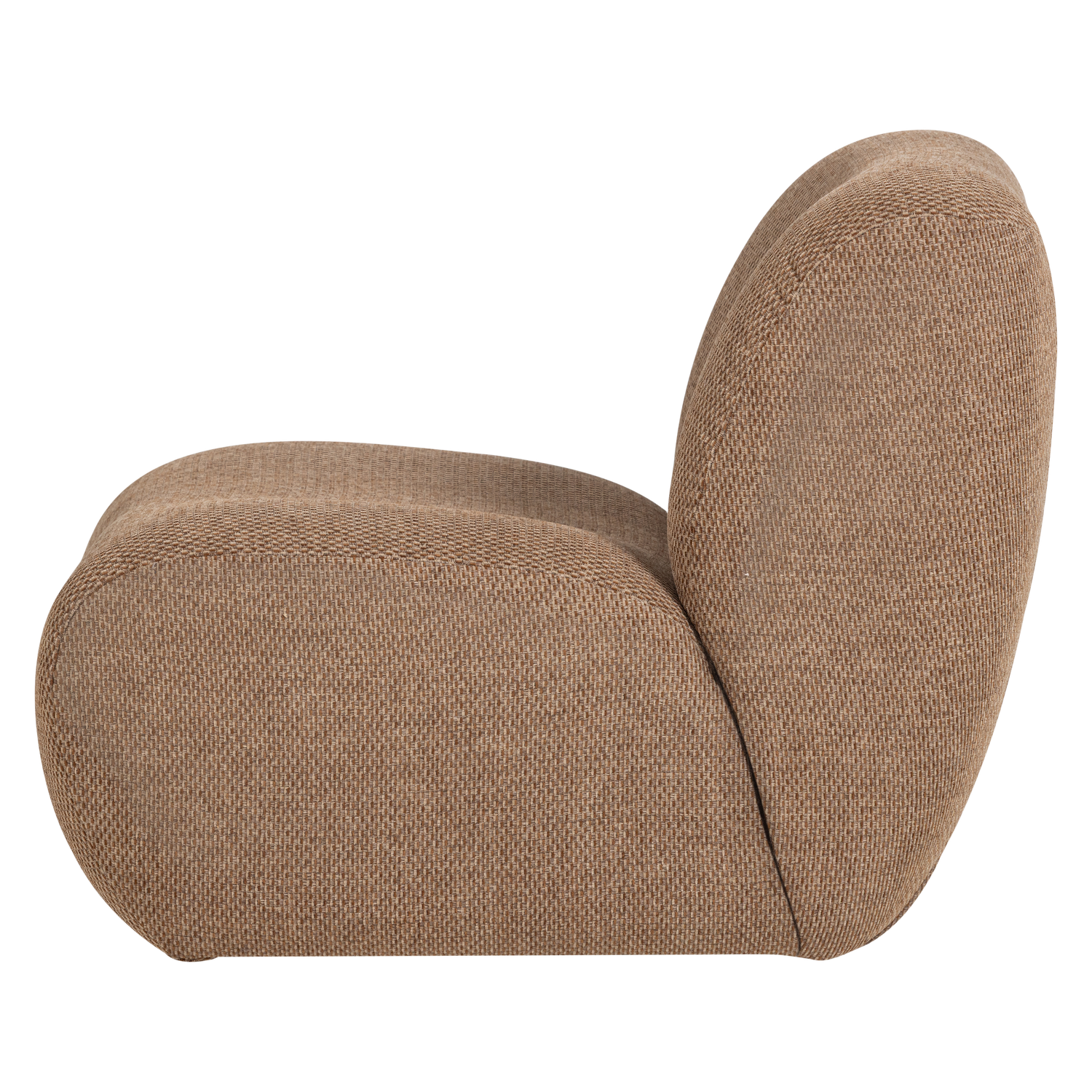 Woood | Fauteuil Nomu grove chenille lichtbruin