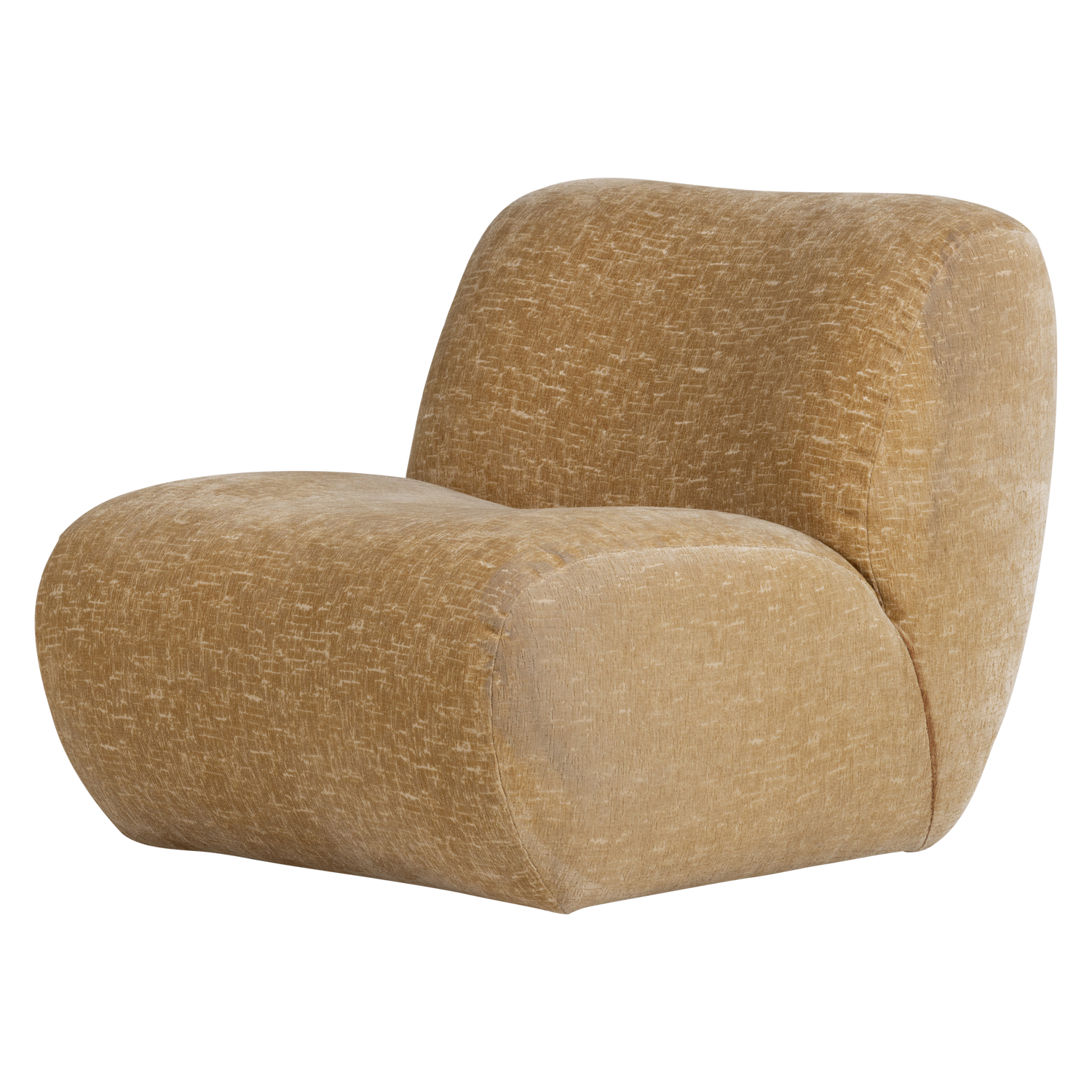 Woood | Fauteuil Nomu craquele velvet lichtgeel