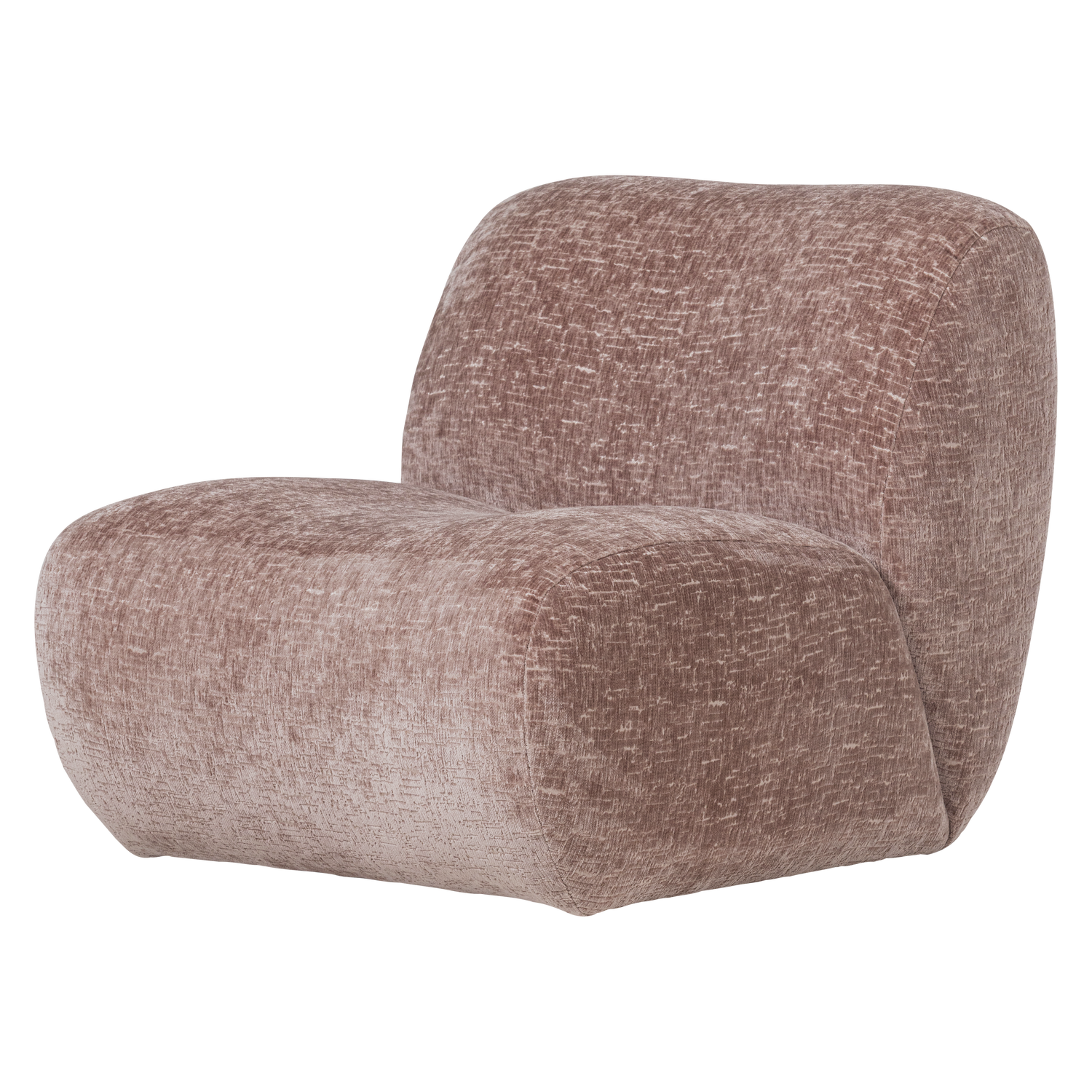 Woood | Fauteuil Nomu craquele velvet lichtroze