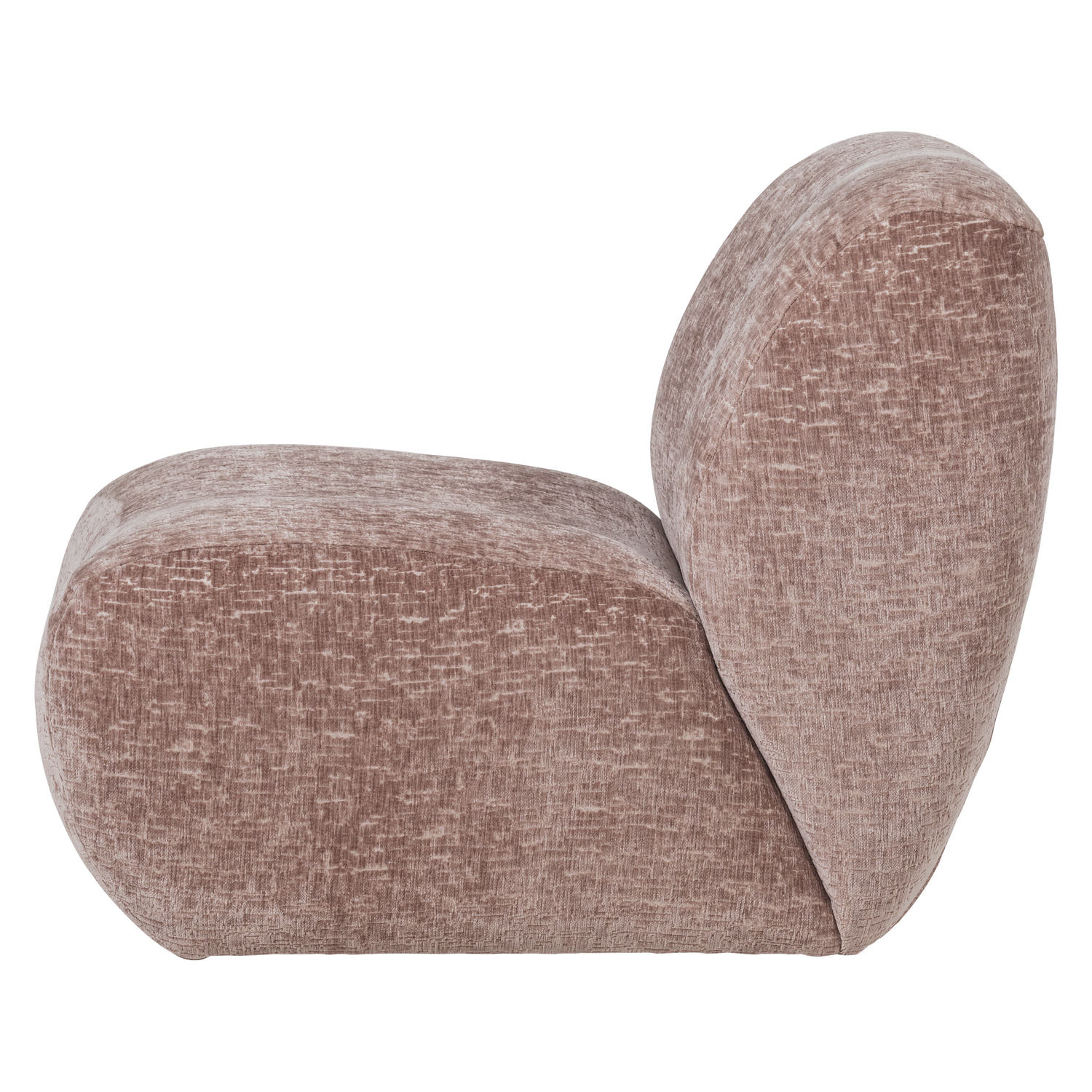 Woood | Fauteuil Nomu craquele velvet lichtroze