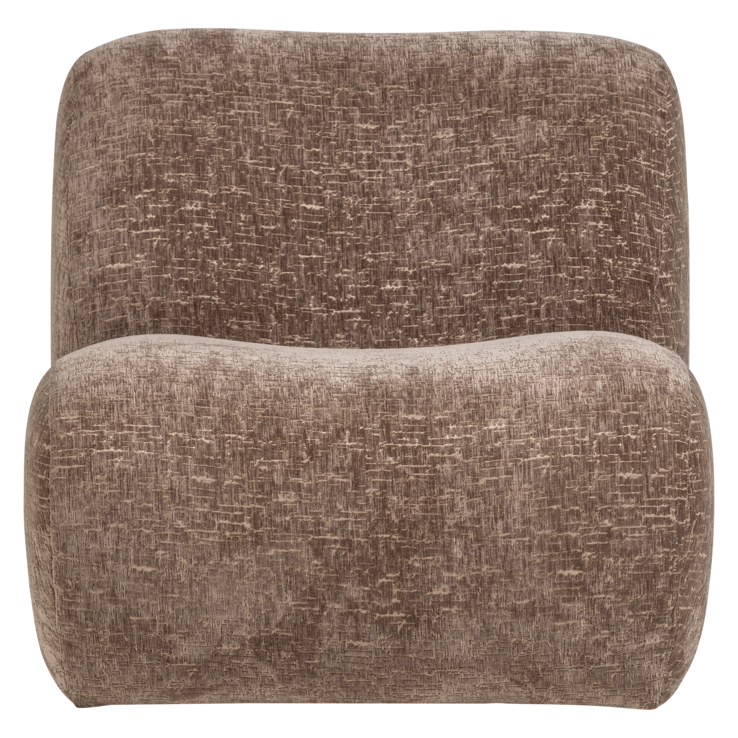 Woood | Fauteuil Nomu craquele velvet lichtbruin