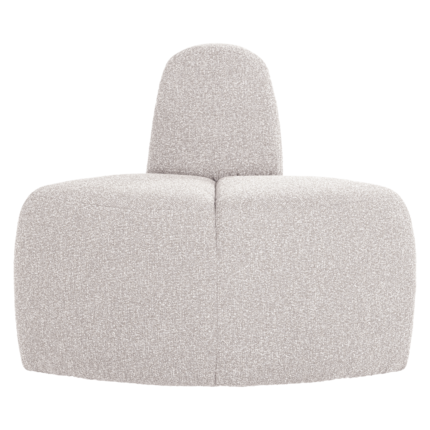 Woood | Eetbank Mojo hoek rond rugleuning boucle ecru melange
