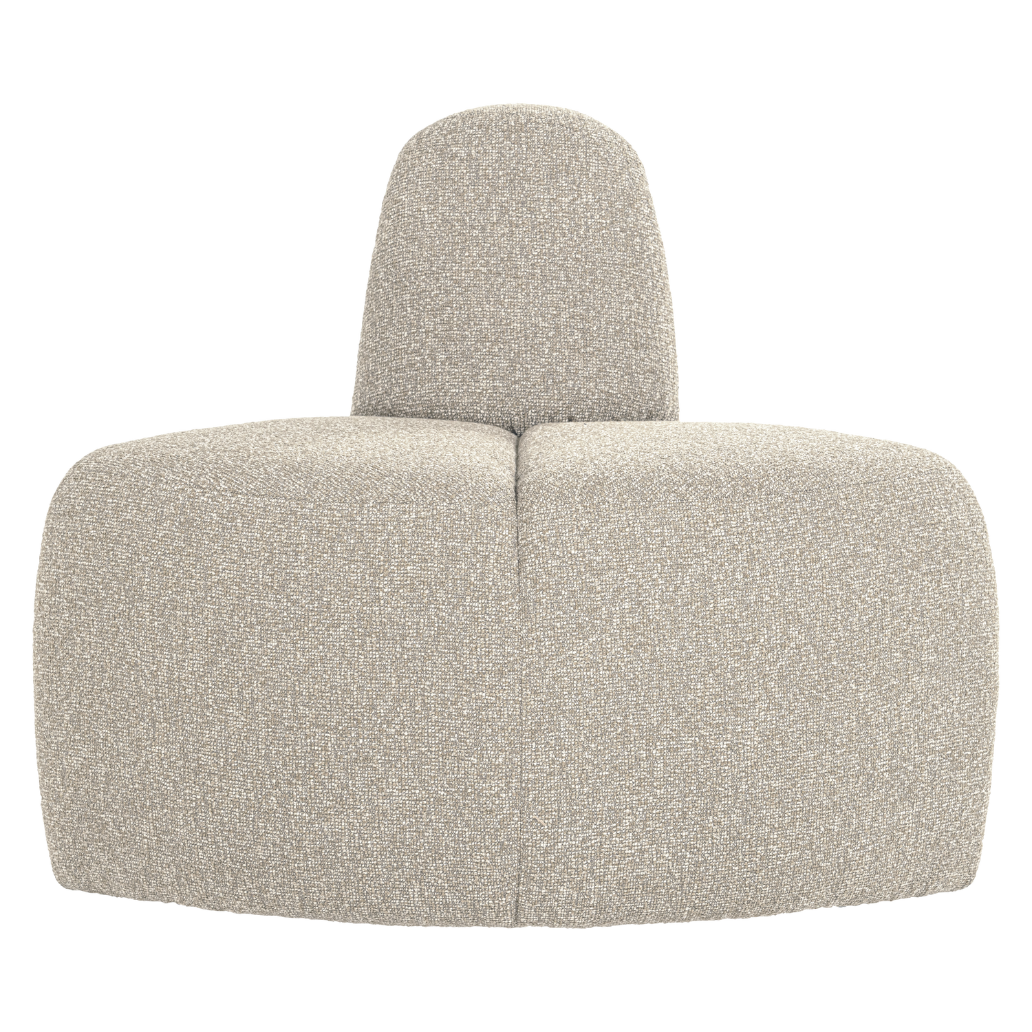 Woood | Eetbank Mojo hoek rond rugleuning boucle beige melange