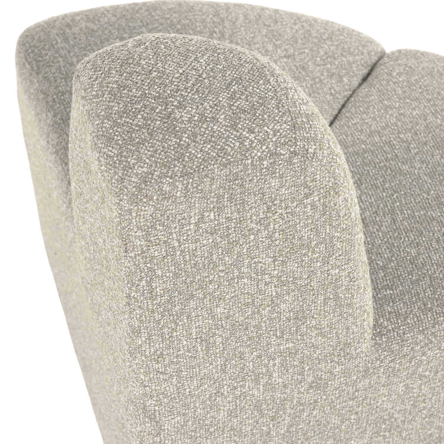 Woood | Eetbank Mojo hoek rond rugleuning boucle beige melange