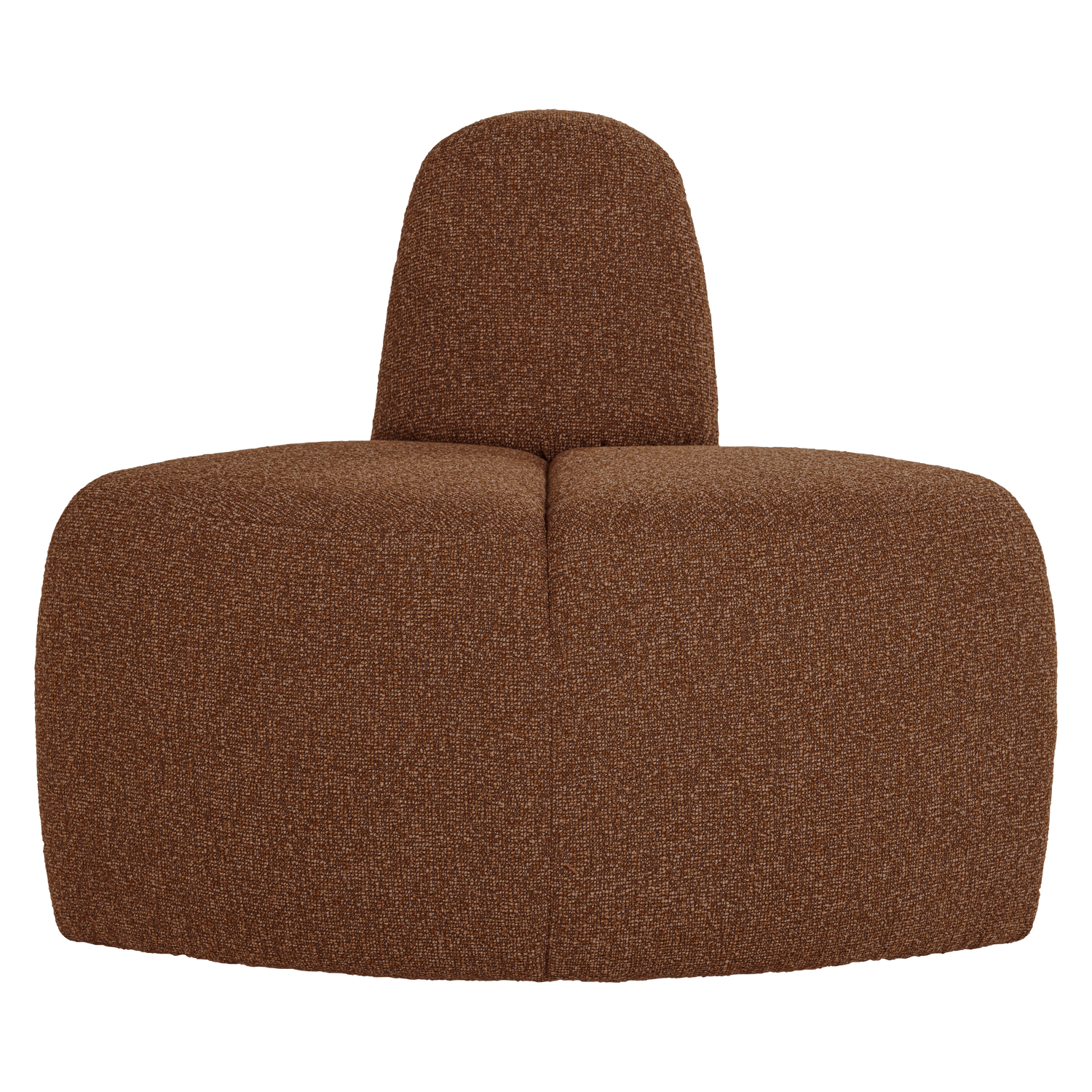 Woood | Eetbank Mojo hoek rond rugleuning boucle roestbruin