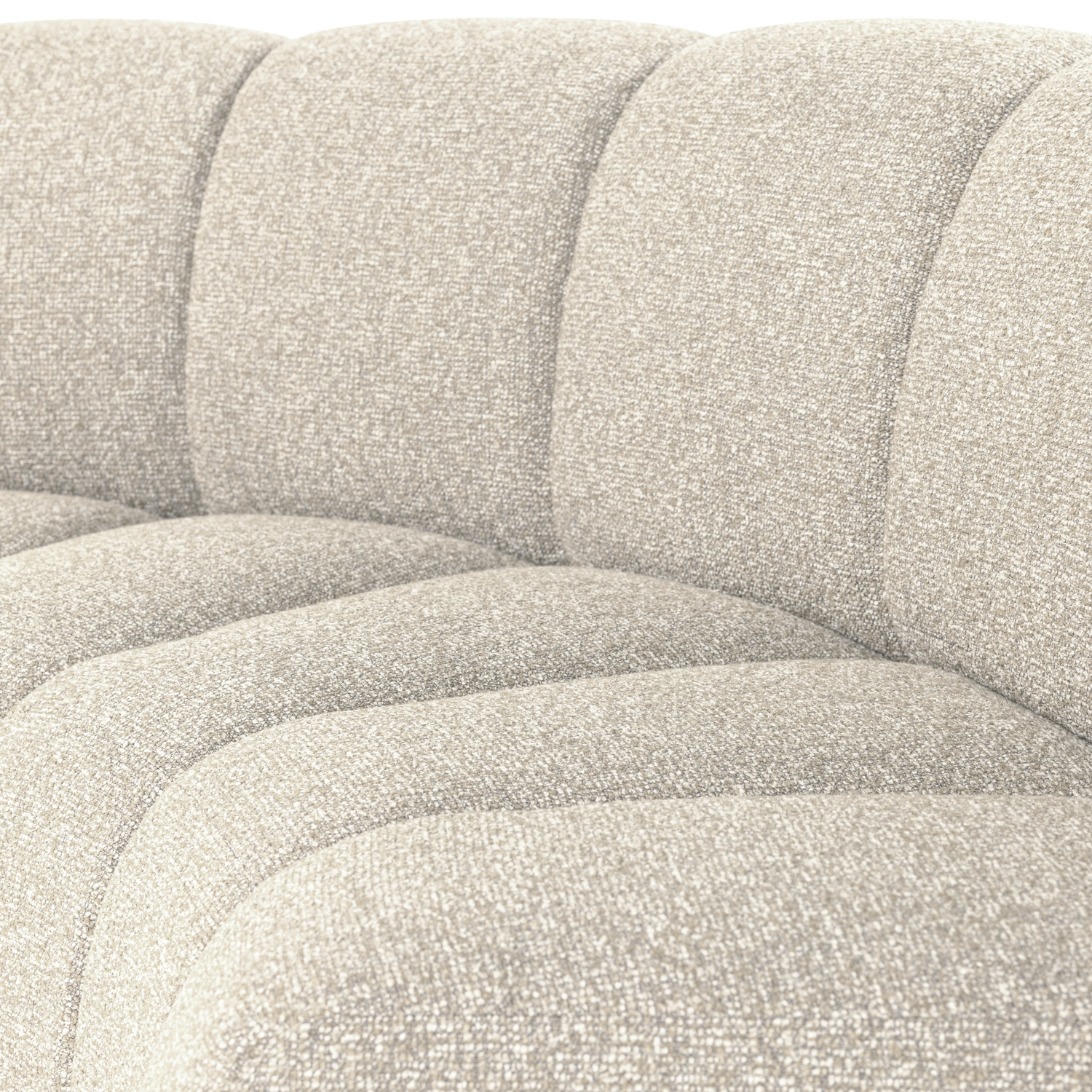Woood | Eetbank Mojo halfronde hoek rugleuning boucle beige