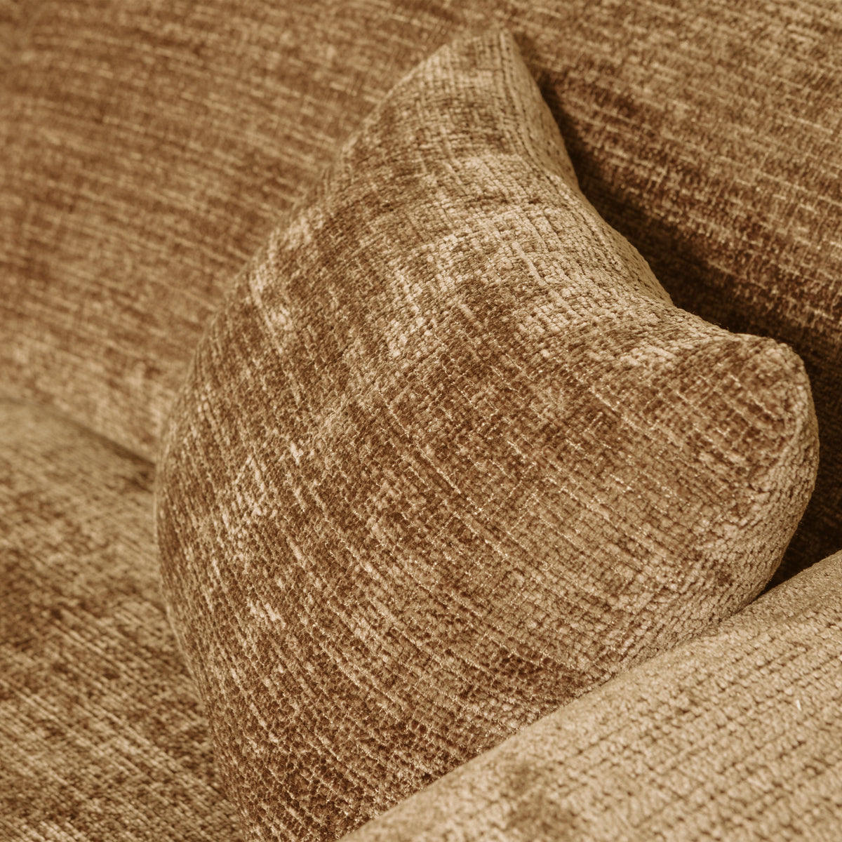 Woood | Chaise longue Cloud links chenille honinggeel