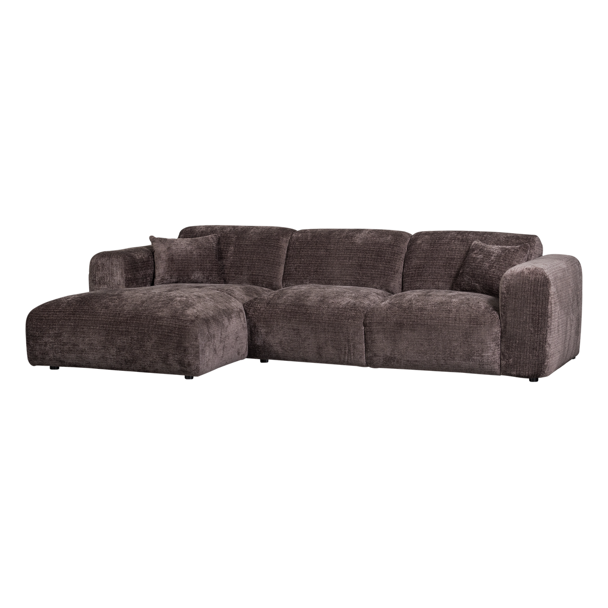 Woood | Chaise longue Cloud links chenille warmbruin