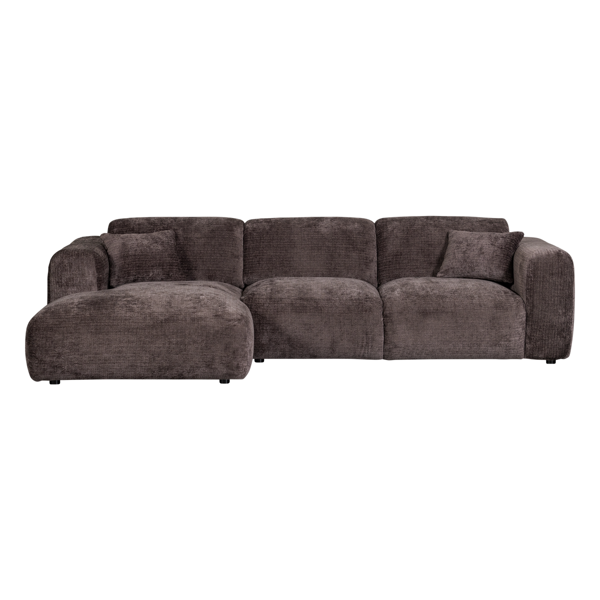 Woood | Chaise longue Cloud links chenille warmbruin