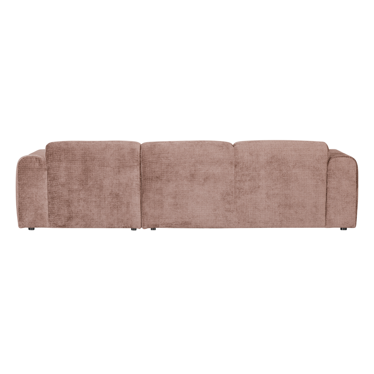 Woood | Chaise longue Cloud rechts chenille taupe/roze