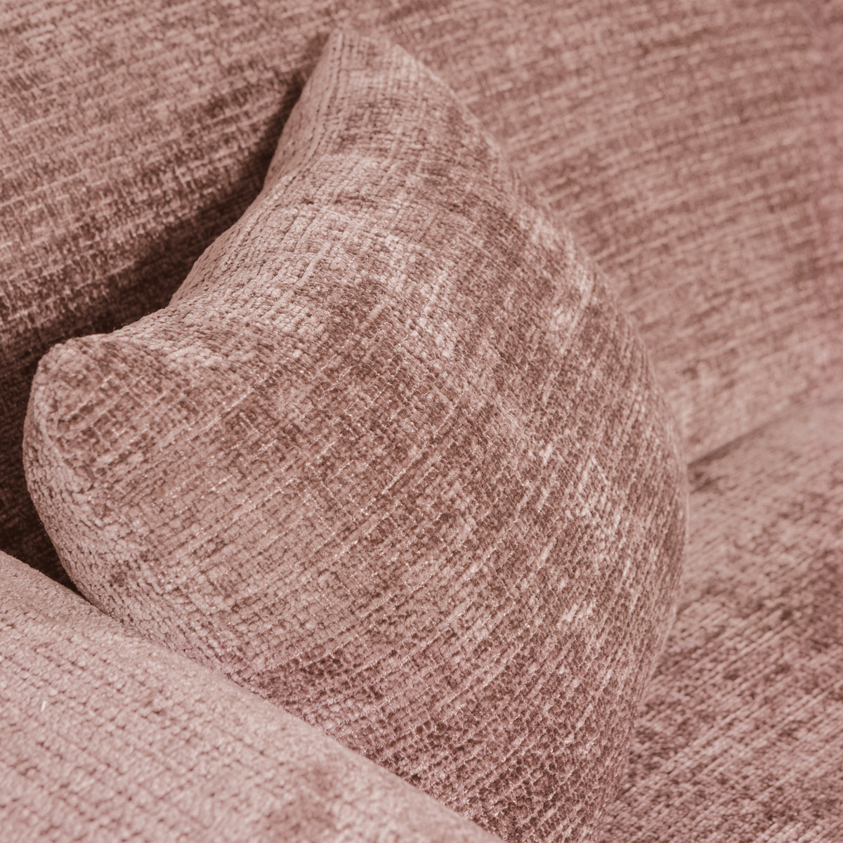 Woood | Chaise longue Cloud rechts chenille taupe/roze