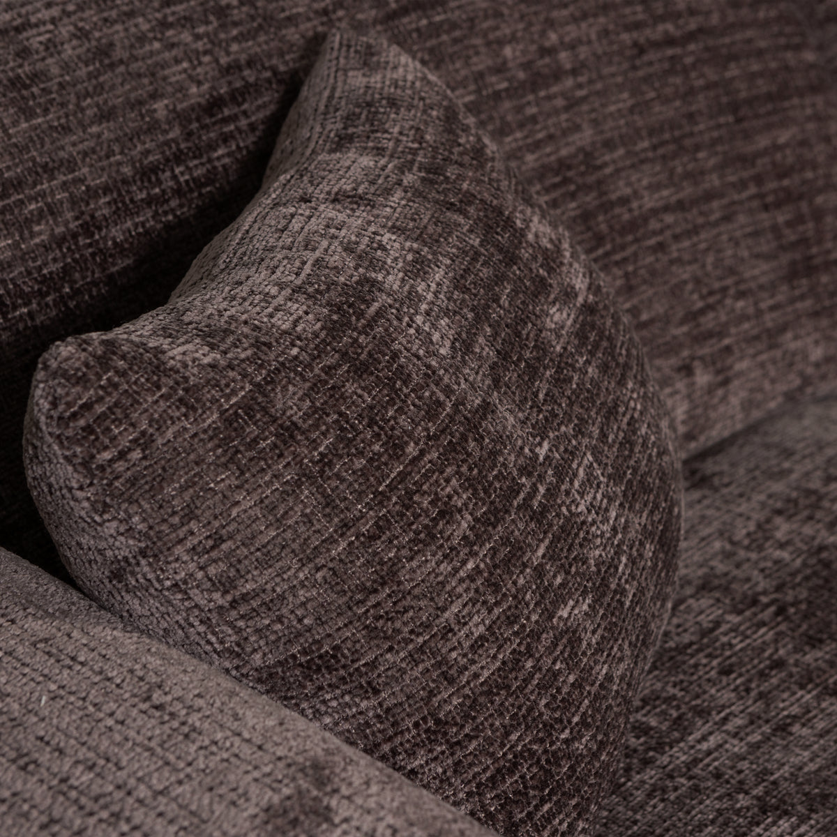Woood | Chaise longue Cloud rechts chenille warmbruin