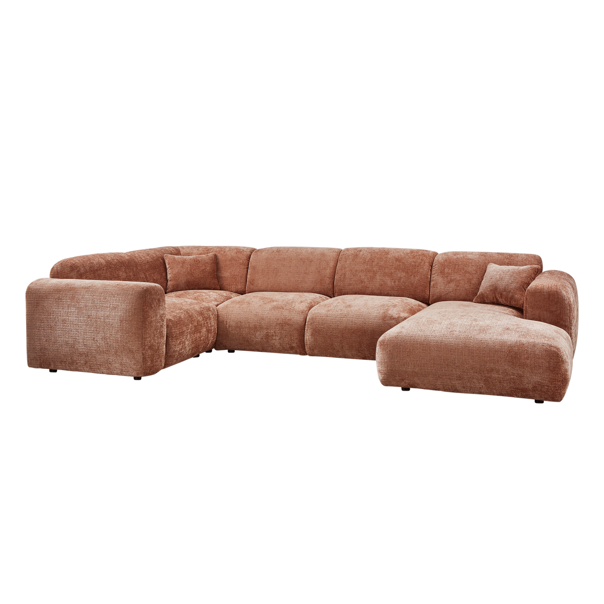 Woood | Hoekbank Cloud links chenille terra