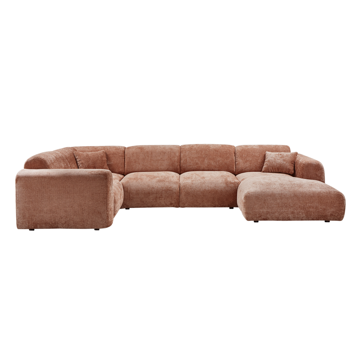 Woood | Hoekbank Cloud links chenille terra