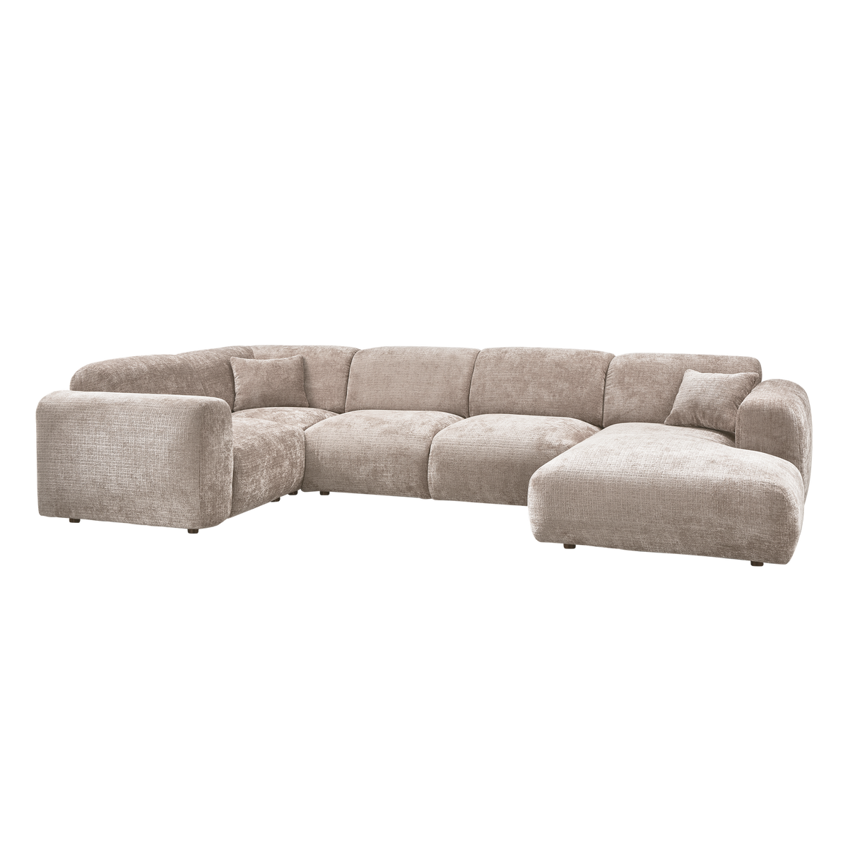 Woood | Hoekbank Cloud links chenille naturel