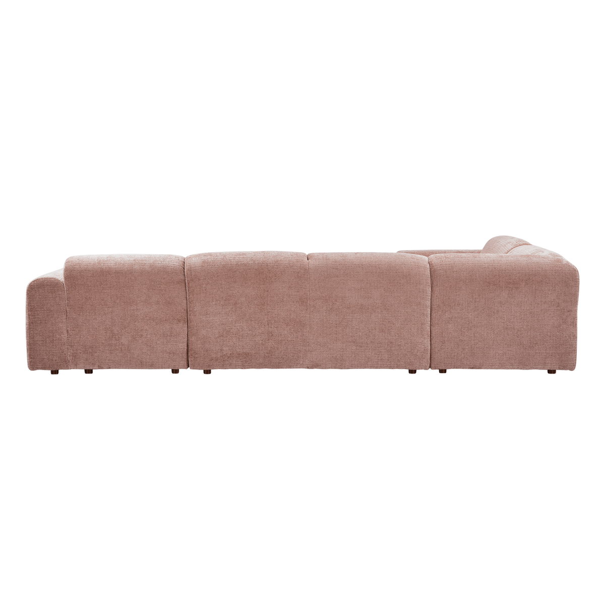 Woood | Hoekbank Cloud links chenille taupe/roze