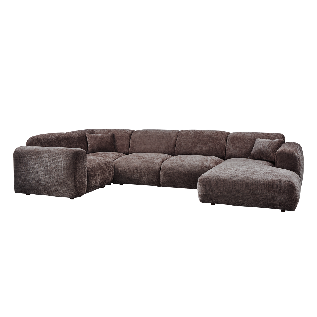 Woood | Hoekbank Cloud links chenille warmbruin