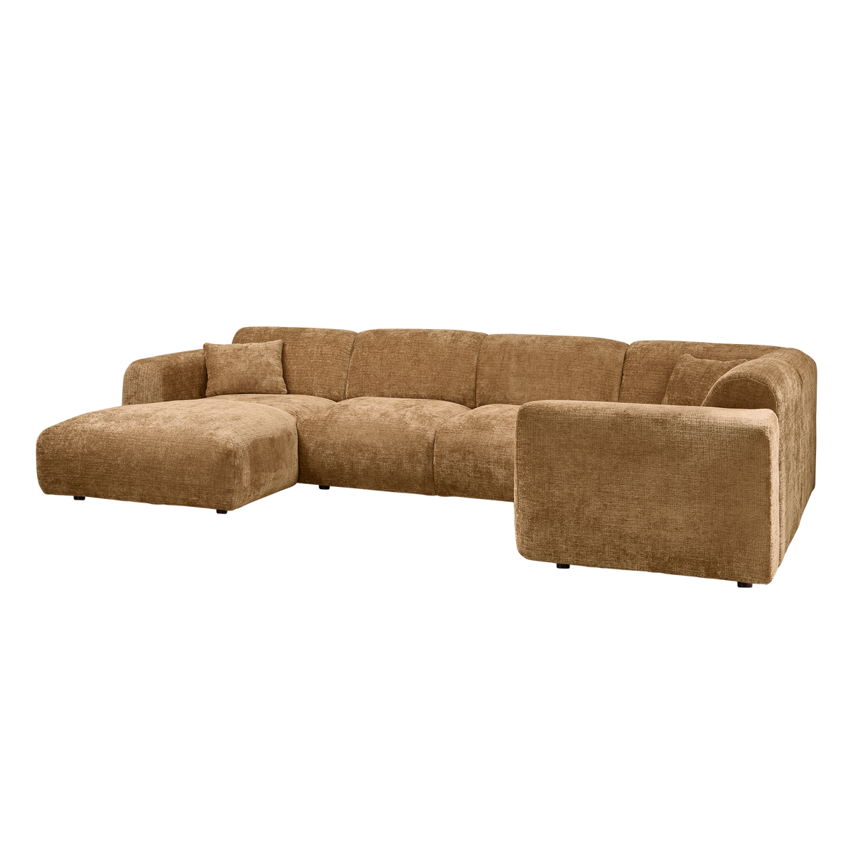 Woood | Hoekbank Cloud rechts chenille honinggeel