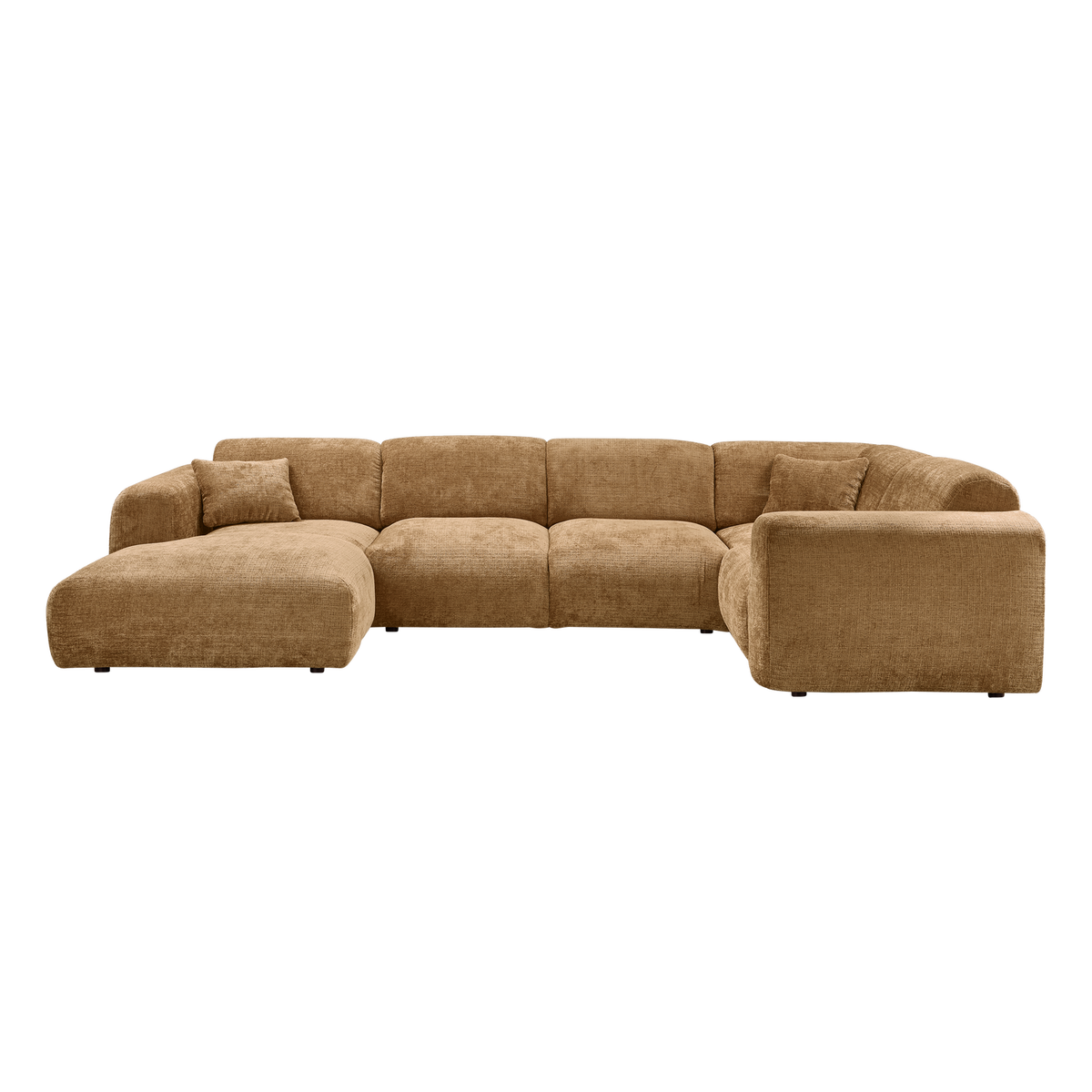 Woood | Hoekbank Cloud rechts chenille honinggeel