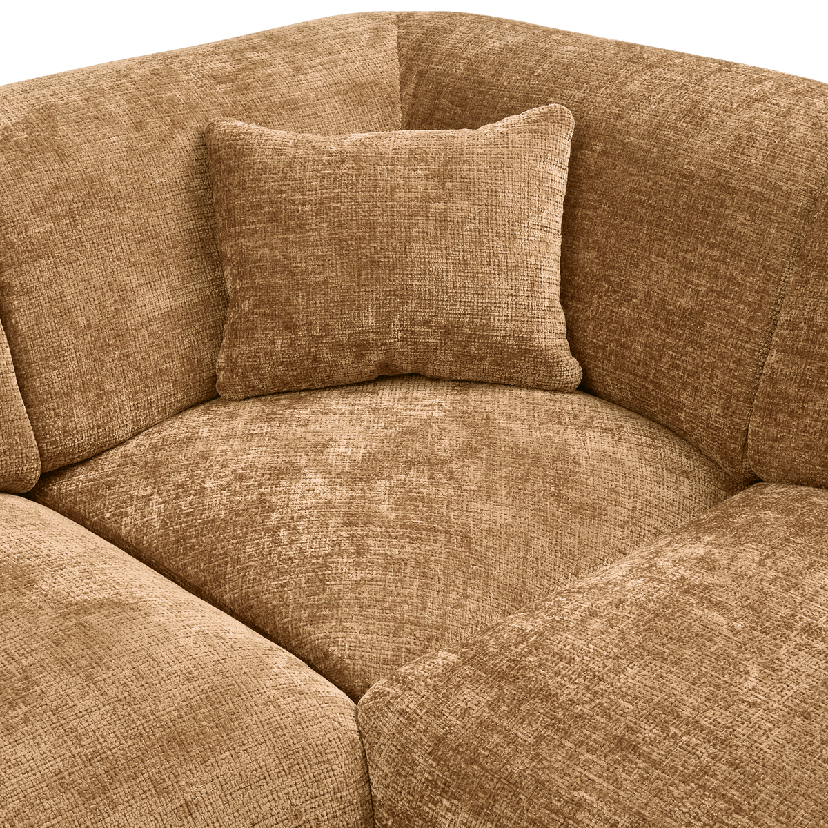 Woood | Hoekbank Cloud rechts chenille honinggeel