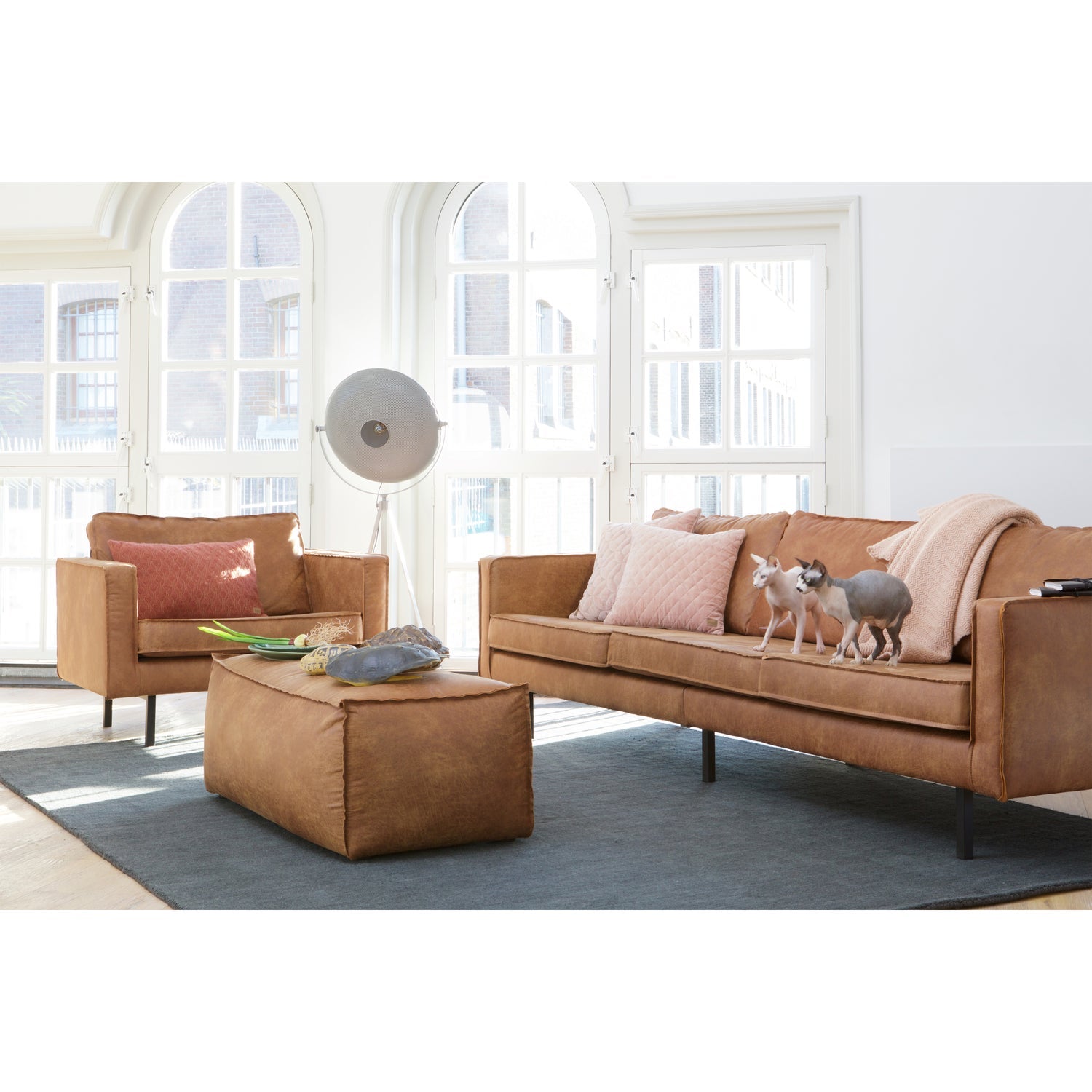Woood | Fauteuil Rodeo ecoleer cognac