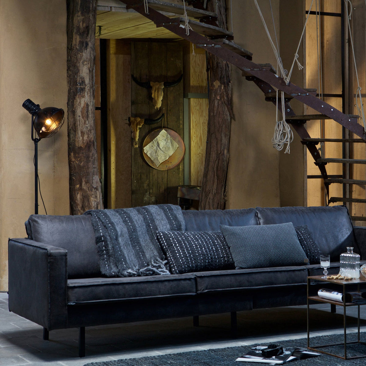 Woood | 3-Zits bank Rodeo ecoleer zwart