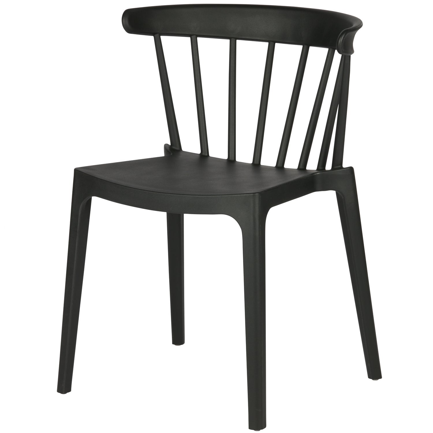 Woood | Tuinstoel Bliss met spijlen zwart (set van 2)