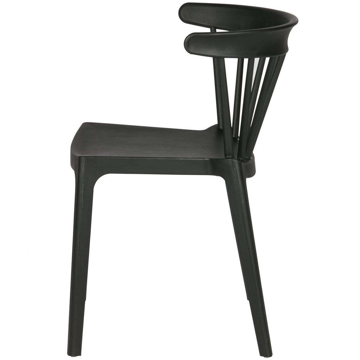 Woood | Tuinstoel Bliss met spijlen zwart (set van 2)