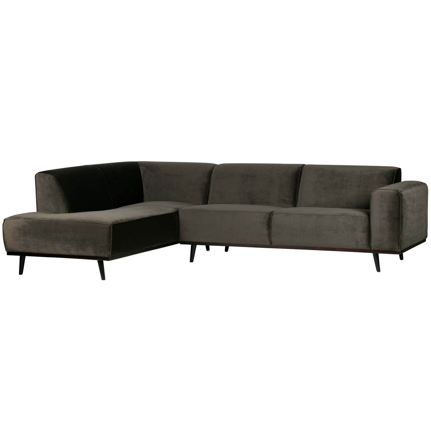Woood | Hoekbank Statement links velvet warm groen