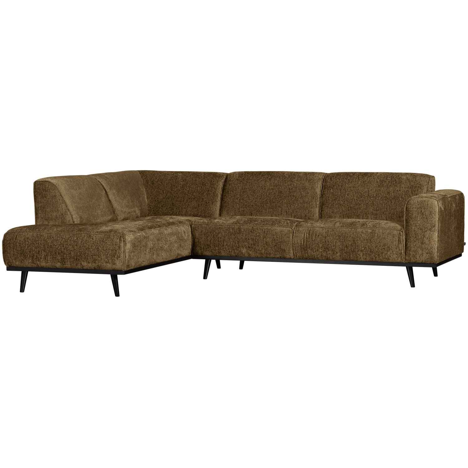 Woood | Hoekbank Statement links structure velvet brass
