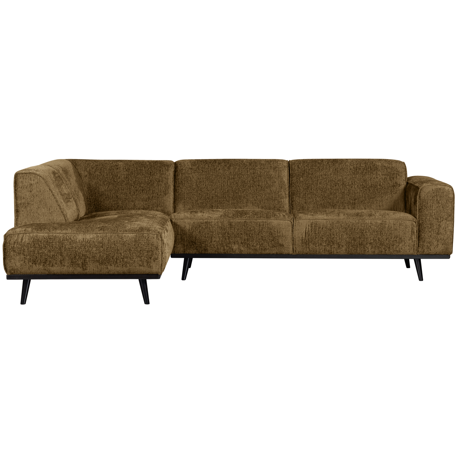 Woood | Hoekbank Statement links structure velvet brass