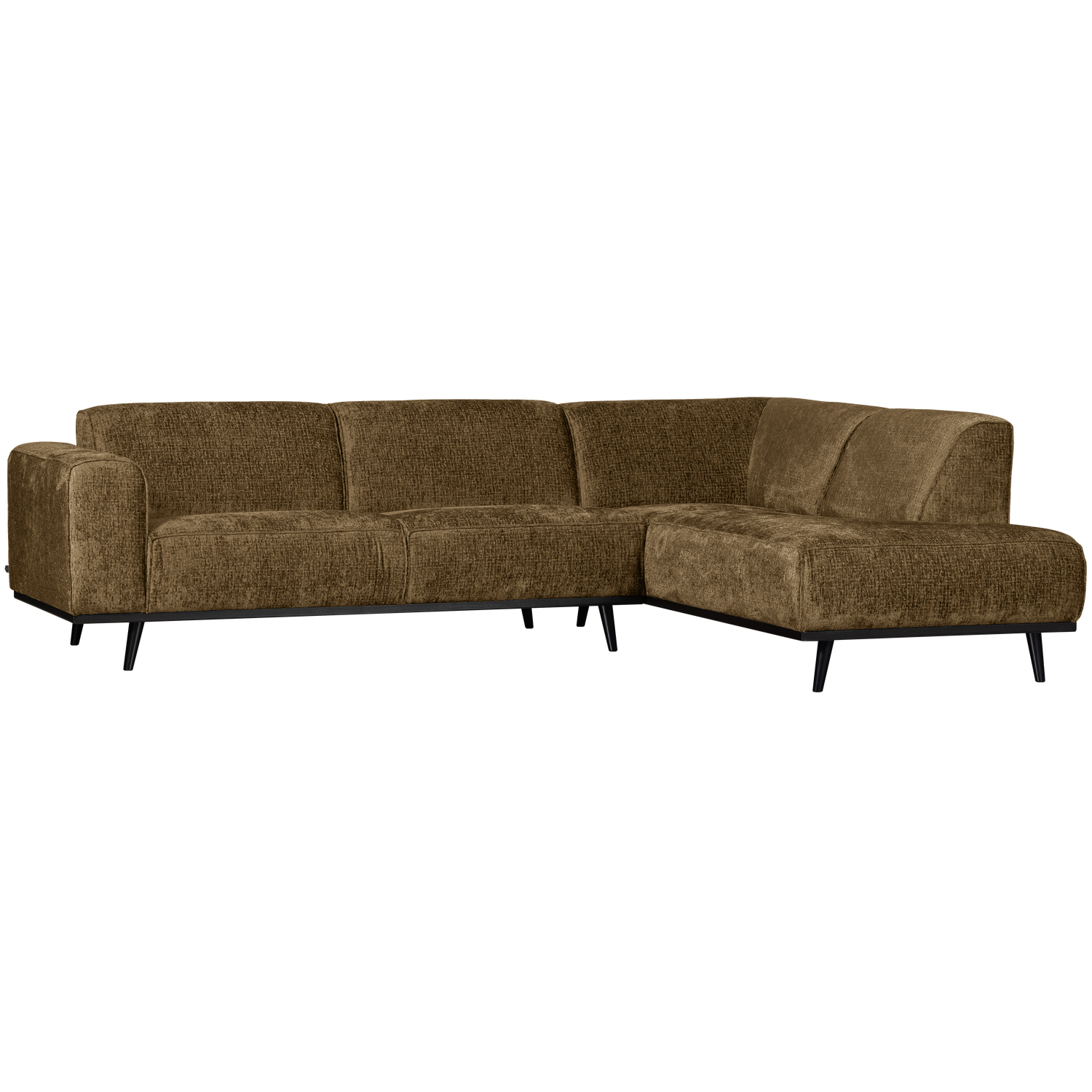 Woood | Hoekbank Statement rechts structure velvet brass