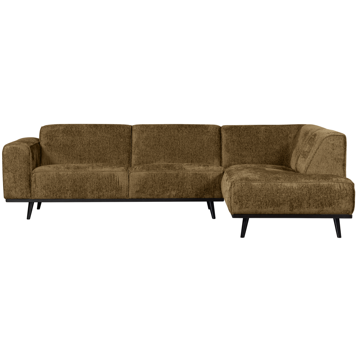 Woood | Hoekbank Statement rechts structure velvet brass