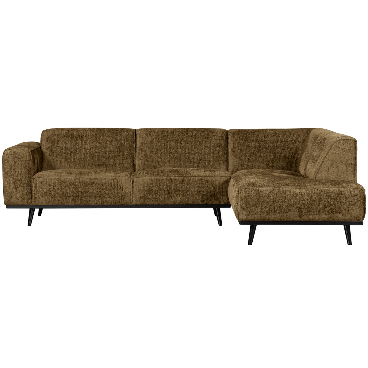 Woood | Hoekbank Statement rechts structure velvet brass