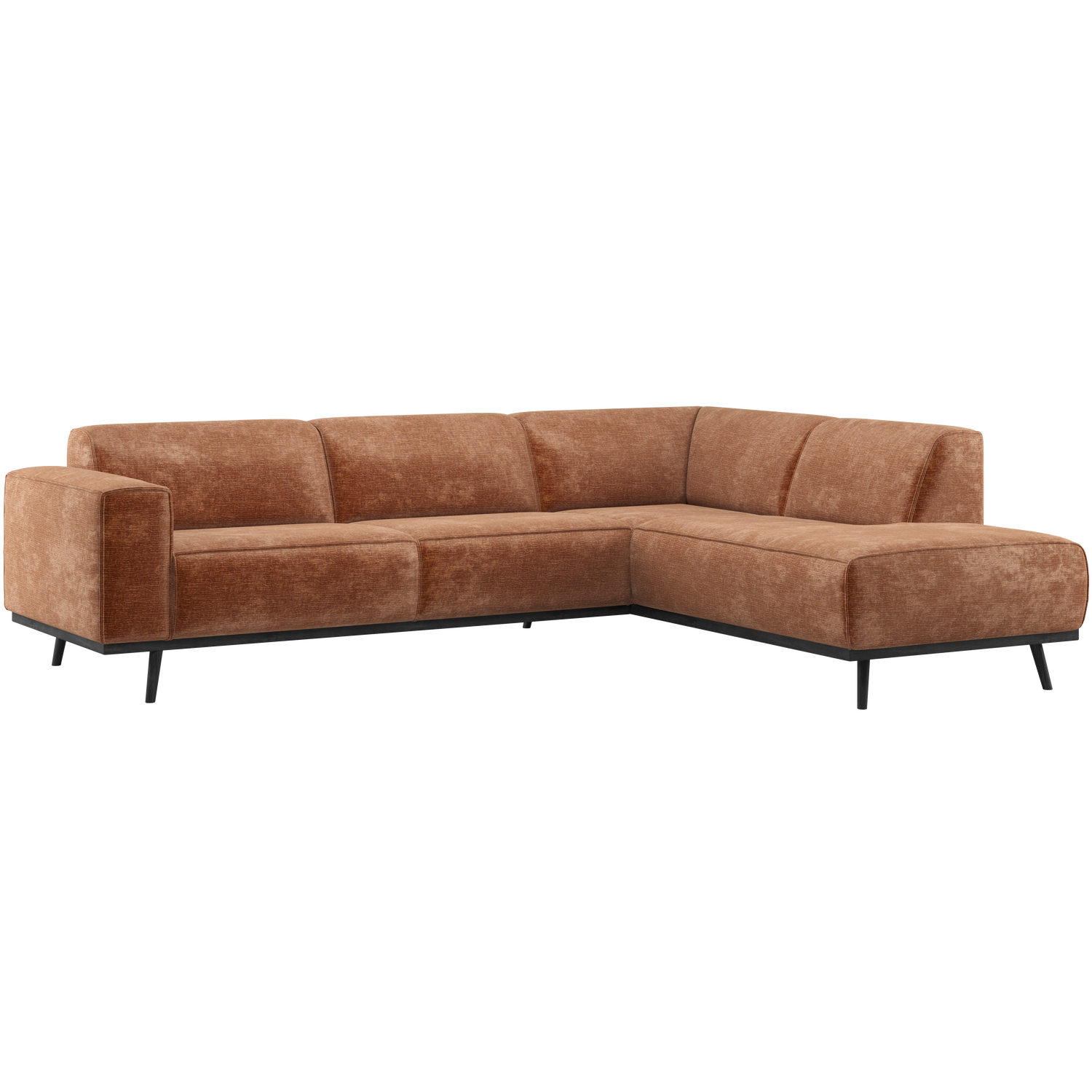Woood | Hoekbank Statement rechts chenille velvet terra