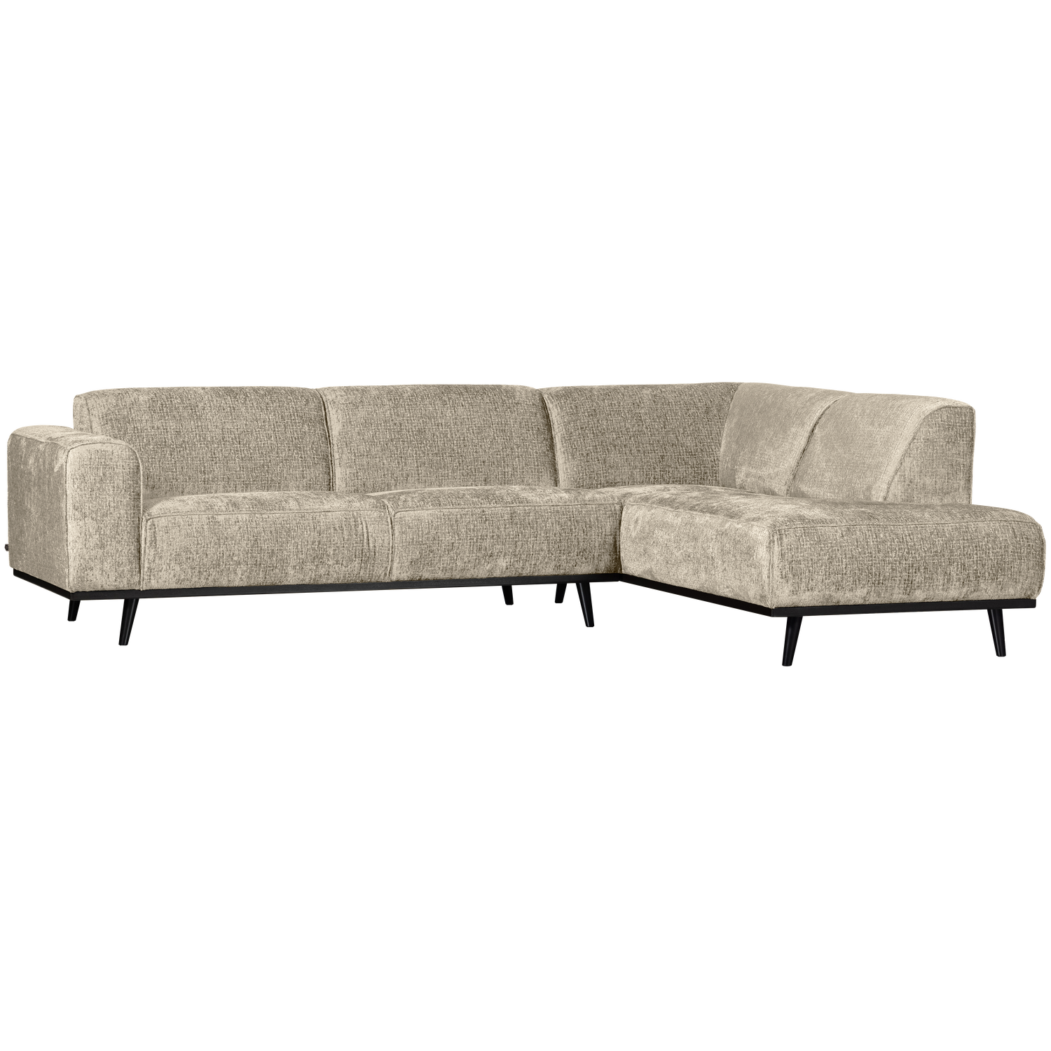 Woood | Hoekbank Statement rechts structure velvet wheatfield