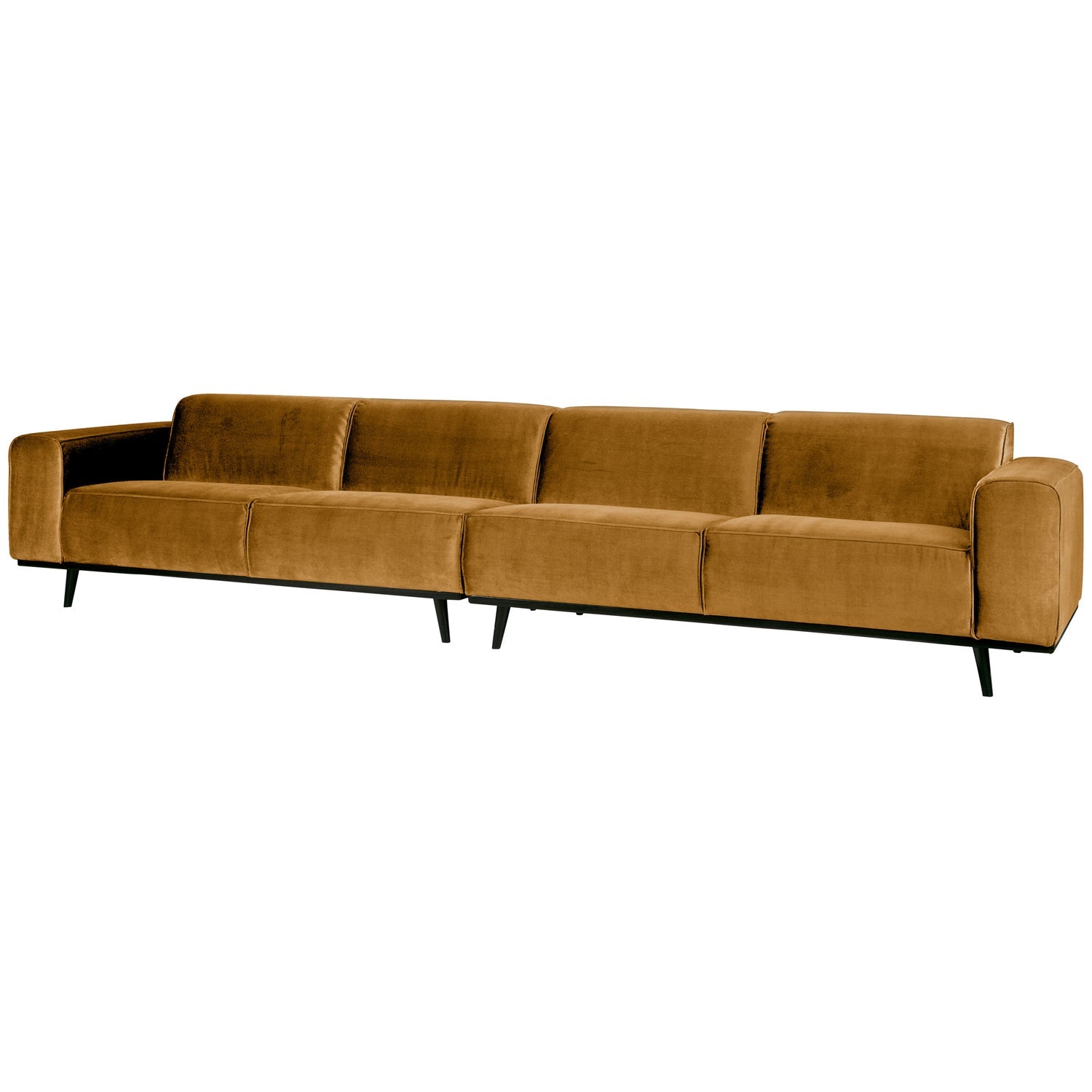 Woood | 4-Zits bank XL Statement velvet honinggeel