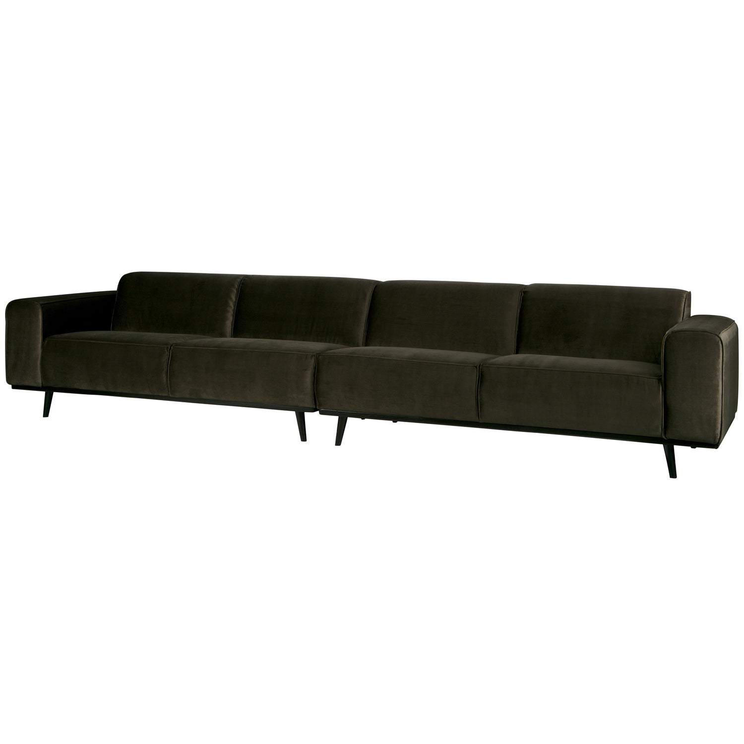 Woood | 4-Zits bank XL Statement velvet warmgroen