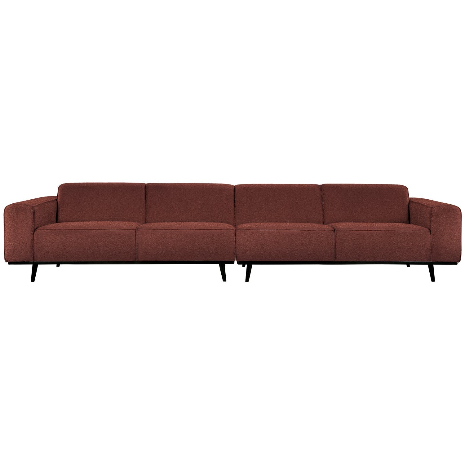 Woood | 4-Zits bank XL Statement boucle kastanjebruin