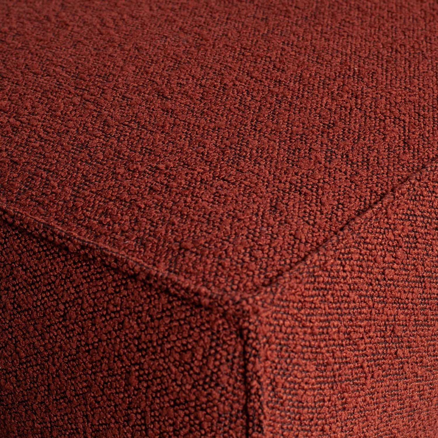 Woood | Hocker Statement boucle kastanjebruin