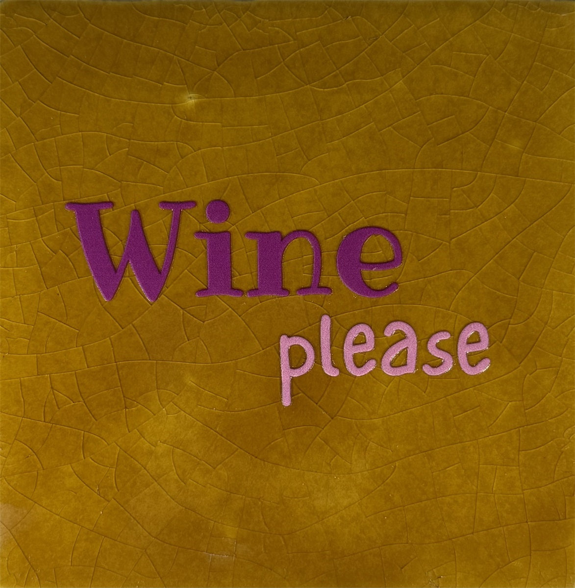 Yett | Tegeltje oker Wine please paars