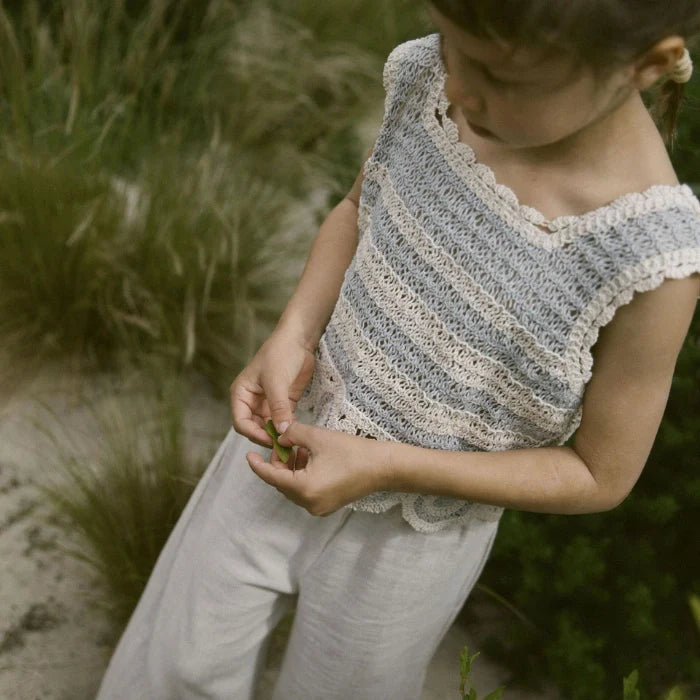 Lil Atelier | Top gehaakt Fauna vapor blue
