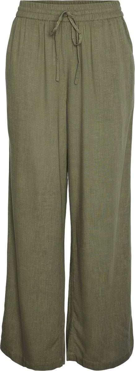 Pieces | Broek Pia wide deep lichen green NOOS