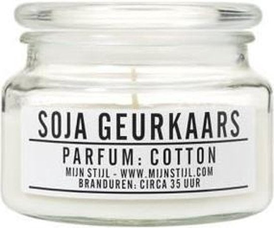Mijn Stijl | Geurkaars in glazen pot Cotton