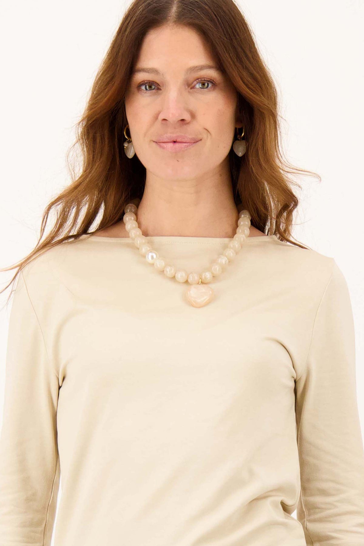 Zusss | Ketting met hart grey oyster