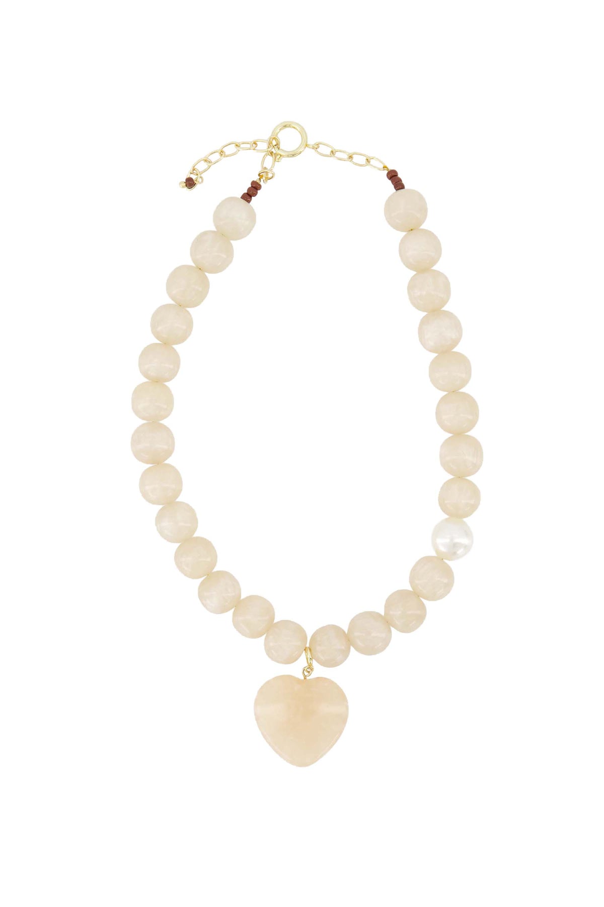 Zusss | Ketting met hart grey oyster