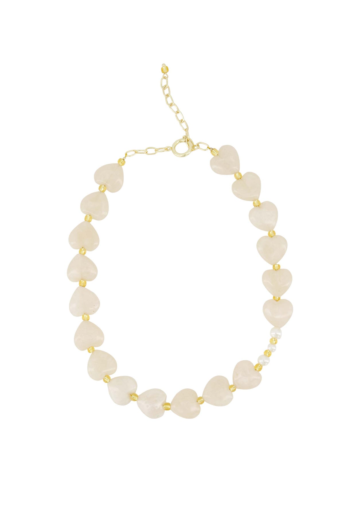 Zusss | Ketting met parels grey oyster